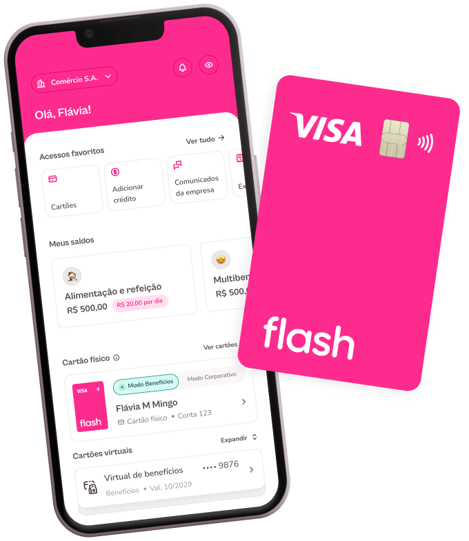 Cartão Flash: cartão de benefícios e despesas para sua empresa